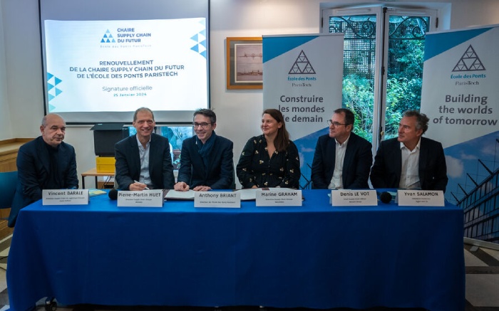 Supply chain du futur : l'École des Ponts ParisTech renouvelle son partenariat avec 4 grandes entreprises